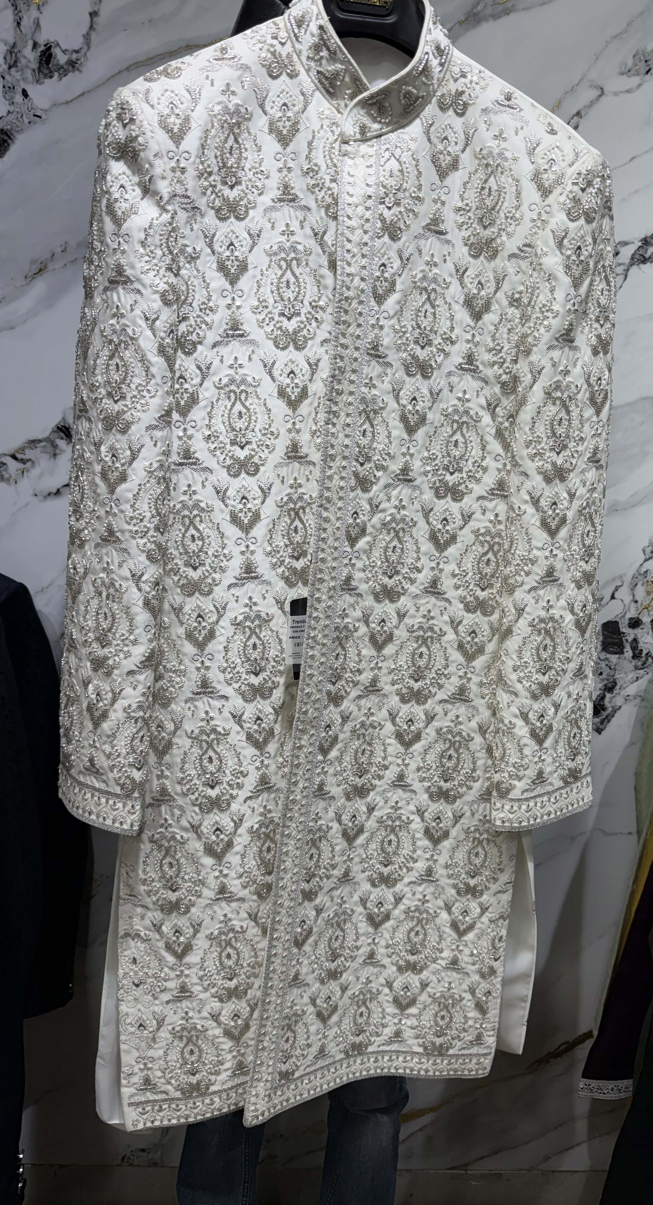 Sherwani embroidery in mirror work